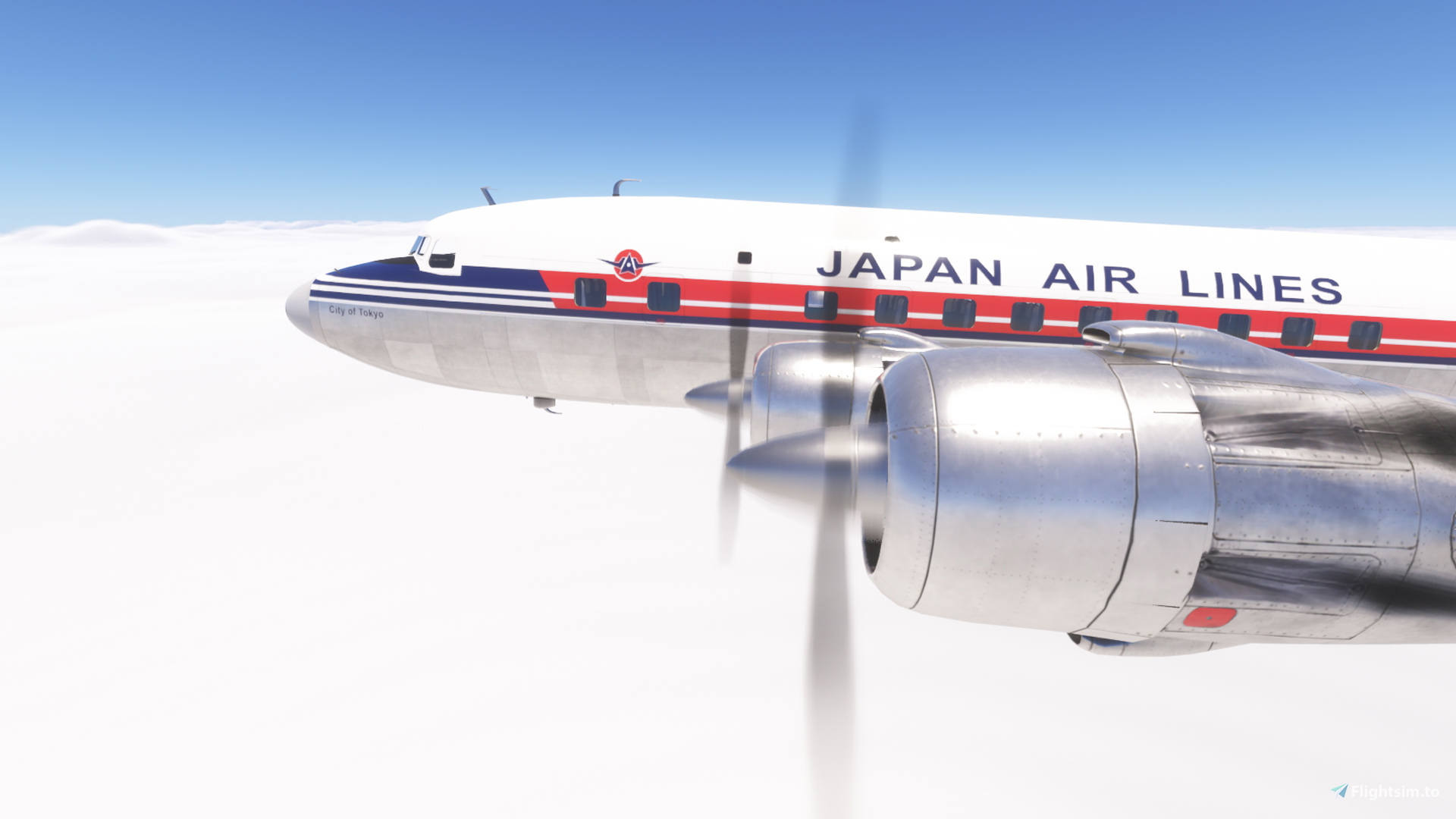 PMDG DC-6 Japan Air Lines (JA6201) - Aircraft Liveries for MSFS
