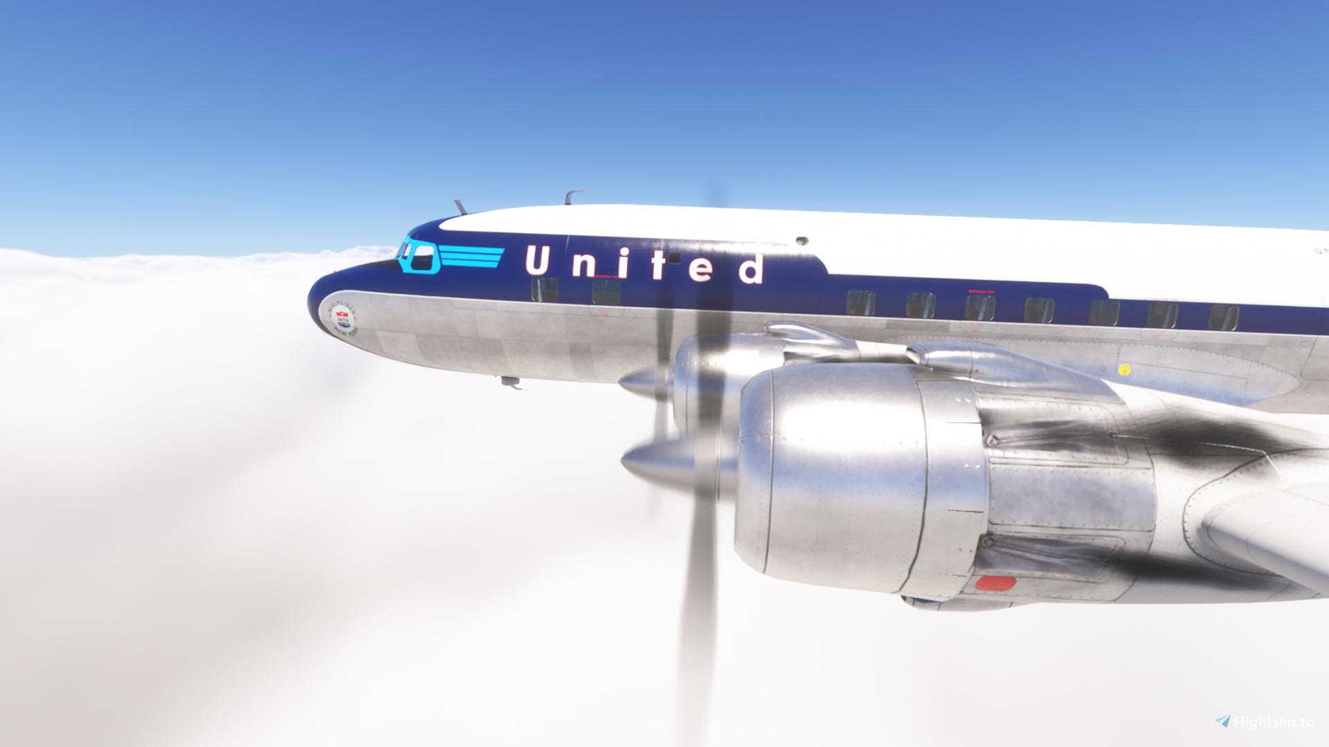 PMDG DC-6 United Air Lines (N37533) - Aircraft Liveries for MSFS