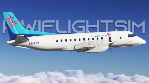 Air Rarotonga E5-EFS | +CABIN | Microsoft/Carenado SAAB S340B [4K]