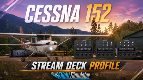 Asobo Cessna 152 Stream Deck Plus (MSFS 2020 & MSFS 2024)