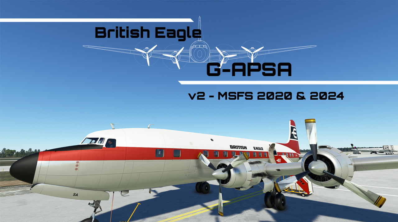 PMDG DC-6B - British Eagle - G-APSA - Image 1