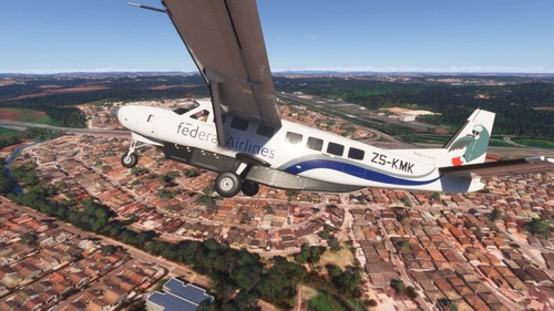 Black Square Caravan Professional Federal Airlines ZS-KMK