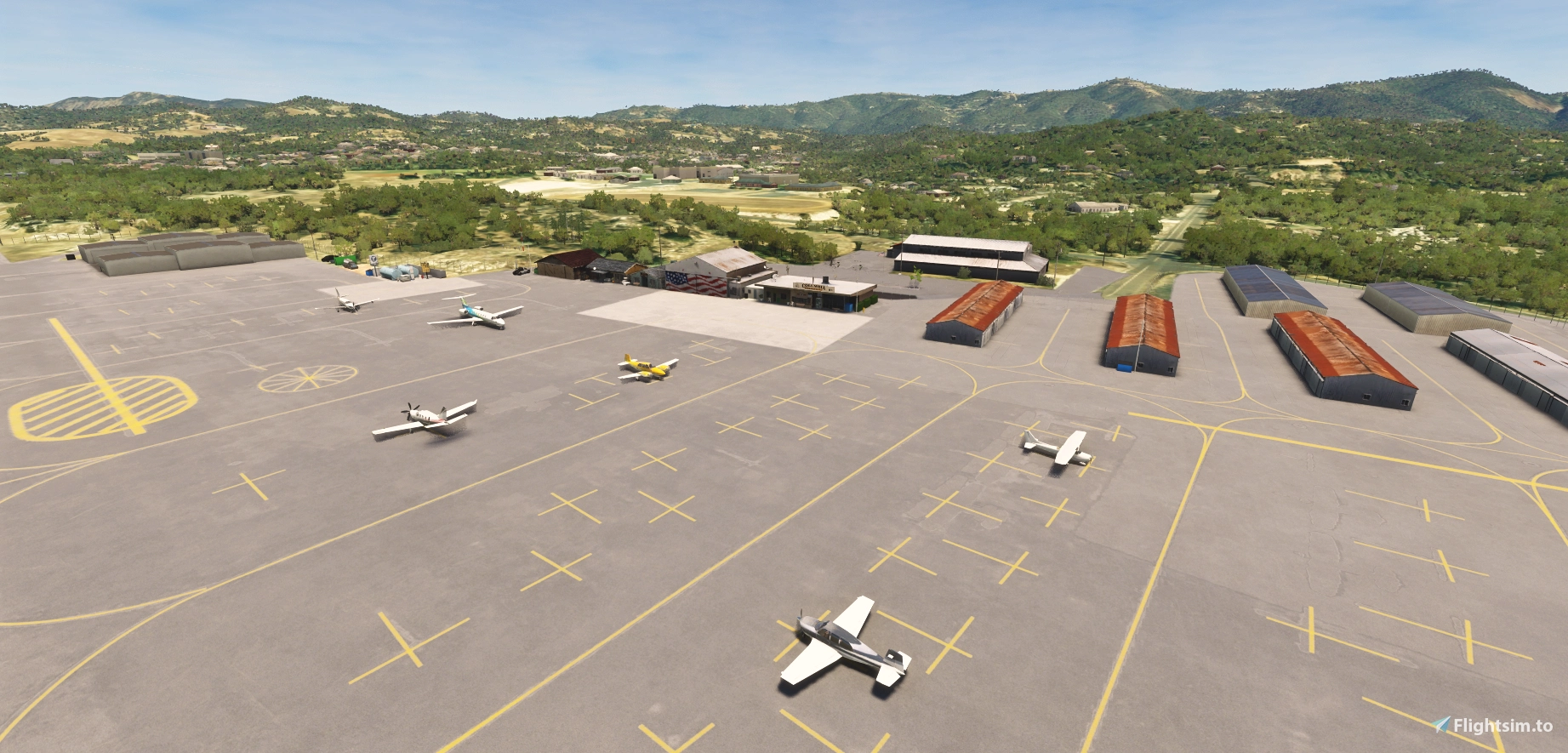 Base d'attaque aérienne Cal Fire au Columbia Airport