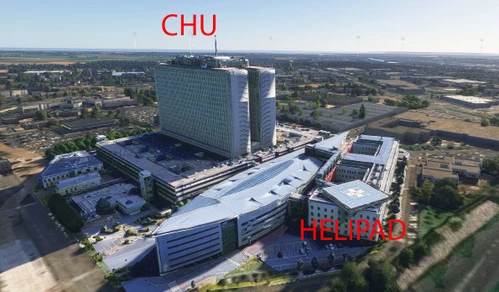 LFRK Caen Points SC-EK-NK-CHU Helipad