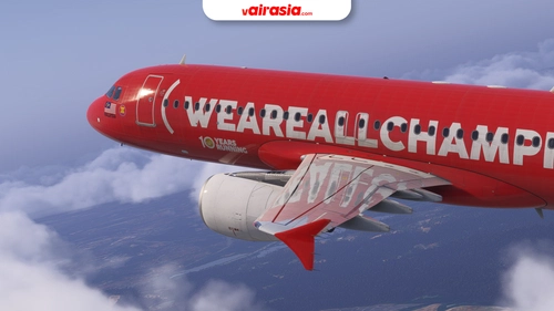 AirAsia "We are all champions - 10 Years running" Livery | 9M-AQF | Fenix A320