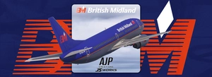 British Midland International - G-OJTW - CSS Boeing 737-300 thumbnail 1