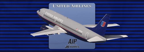 United Airlines - Battleship Grey - 2-Pack - Boeing 737-300