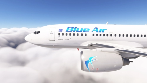 PMDG 737-600 w/ cabin Blue Air (YR-AMD)