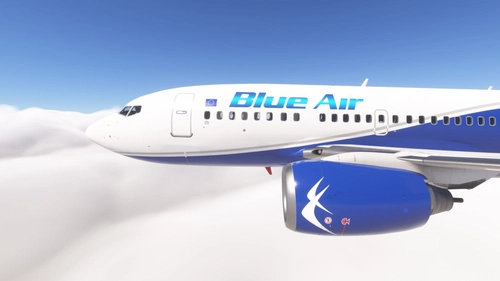 PMDG 737-600 w/ cabin Blue Air (YR-AMB)
