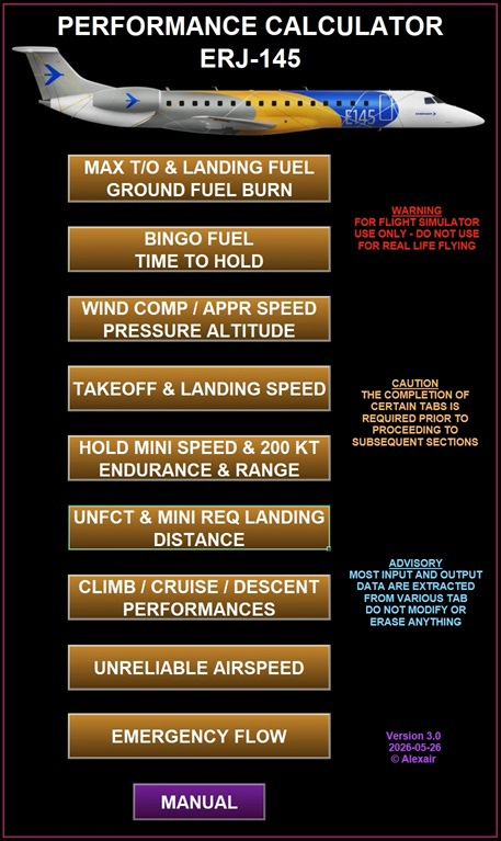 ERJ-145 Performance Calculator