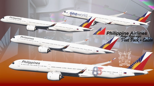 inibuilds Airbus A350-1000 Philippine Airlines Livery Pack + Cabin