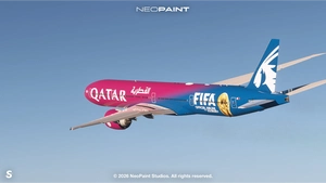 PMDG 77W | Qatar FIFA WorldCup 2026 A7-BEH [8K] thumbnail 3