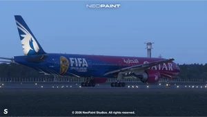 PMDG 77W | Qatar FIFA WorldCup 2026 A7-BEH [8K] thumbnail 4