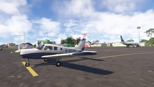 Just Flight PA28 Warrior II G-BOVK livery