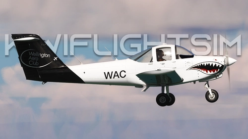 ZK-WAC Wellington Aero Club PA38 | JustFlight PA-38 Piper Tomahawk [8K]