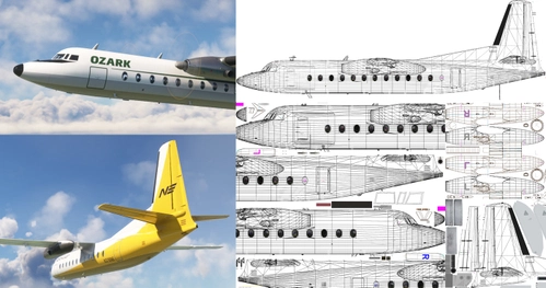Fairchild-Hiller FH227 paintkit