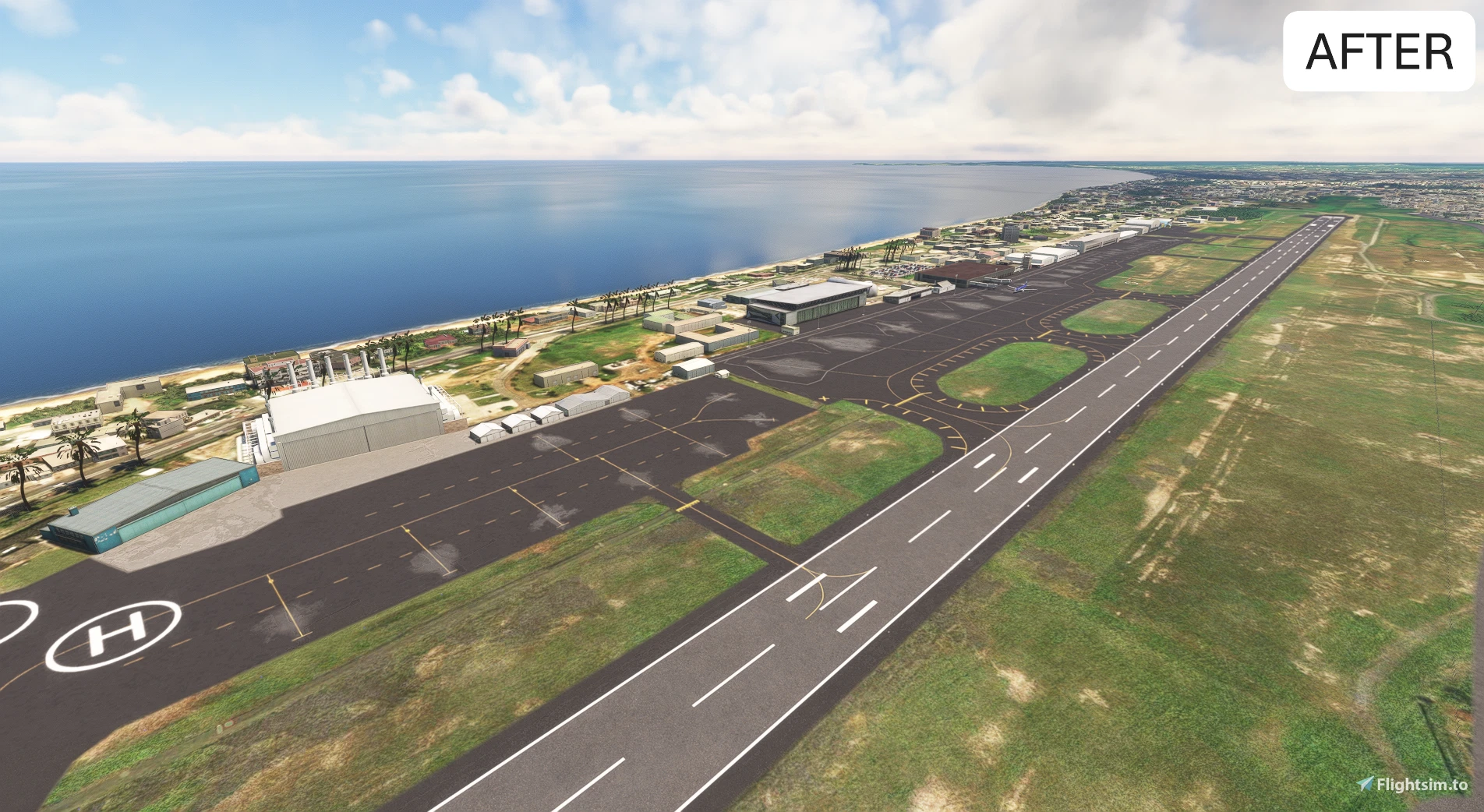 PAPI lighting and runway infrastructure