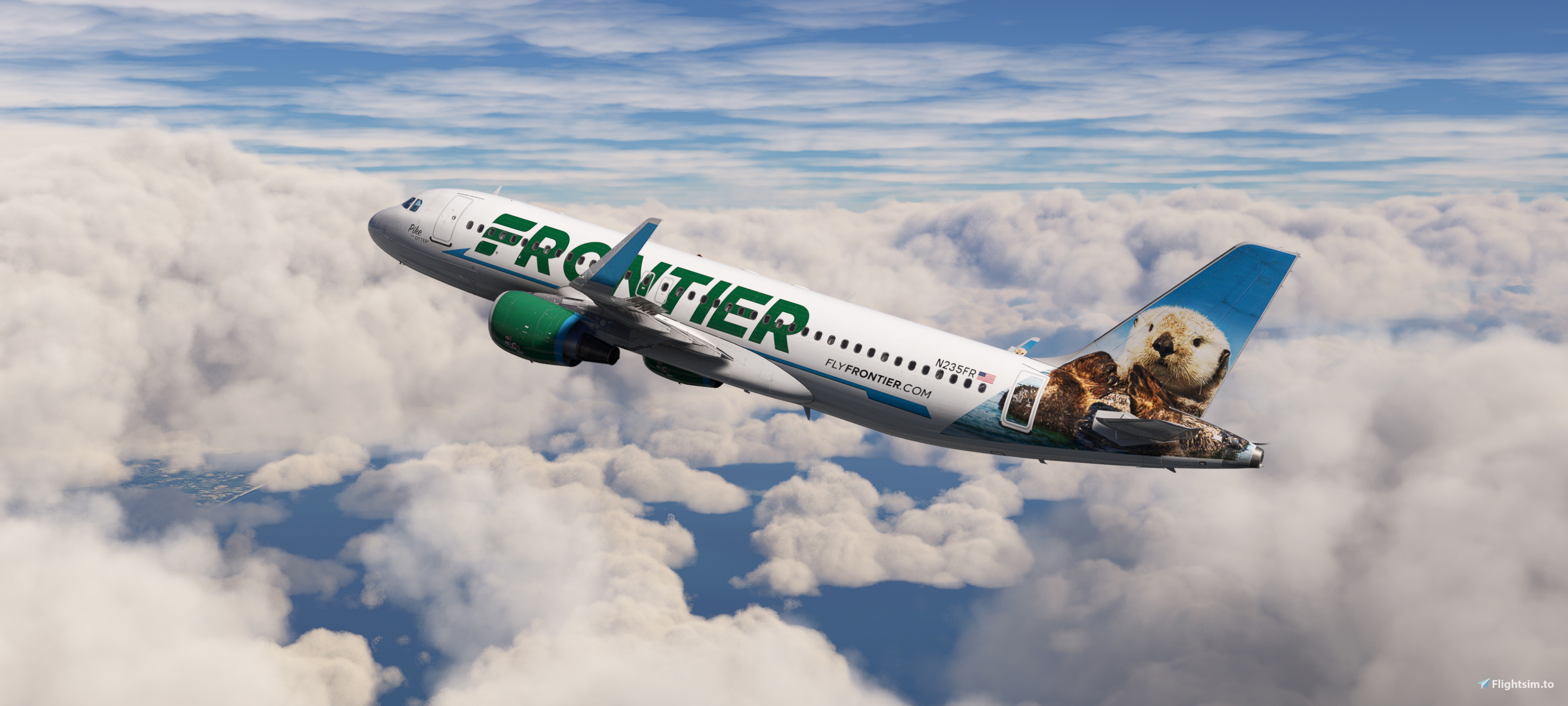 FRONTIER N603FR Fuselage/Cabin (8k) for Fenix Simulation A321-CFM