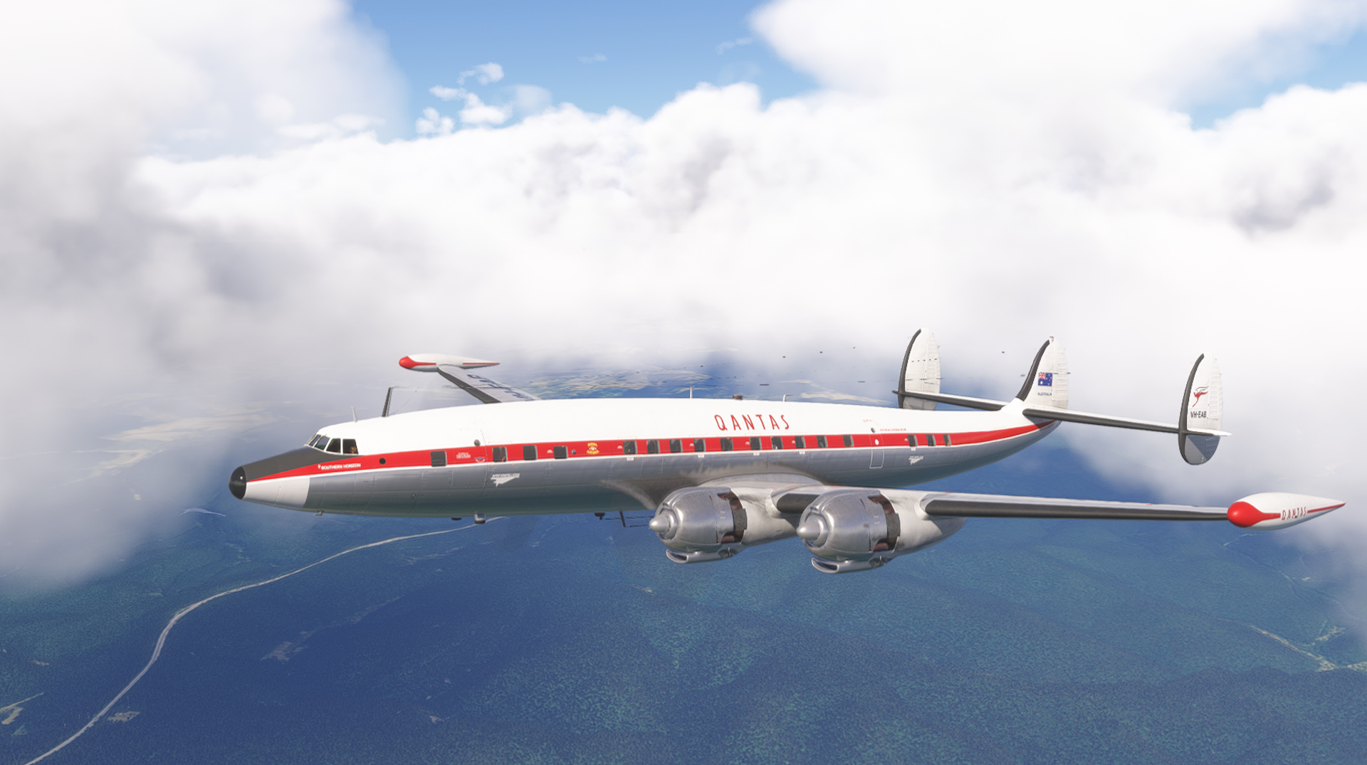 Lockheed L-1049G Super Constellation Qantas VH-EAB Southern
