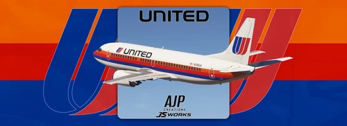 United - Saul Bass - N396UA - CSS Boeing 737-300