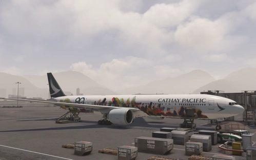 PMDG B777-367ER B-KQU Cathay Pacific 80th Anniversary & The 5th Spirit of Hong Kong