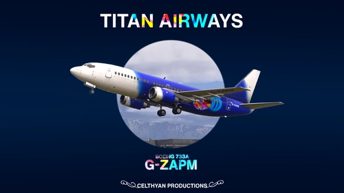 CSS B737-300 TITAN Airways [Retro Blue]