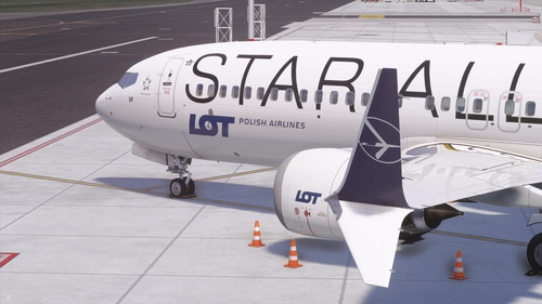 LOT Polish Airlines Star Alliance SP-LVF w/Cabin IFly B737-MAX8 Service Pack 1