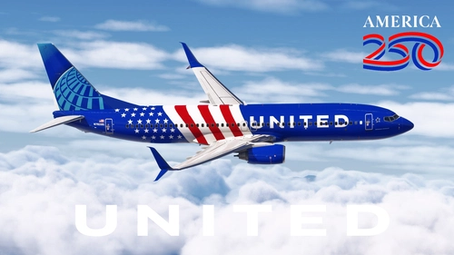 4K | United Airlines | PMDG 737-800 | 250 Years