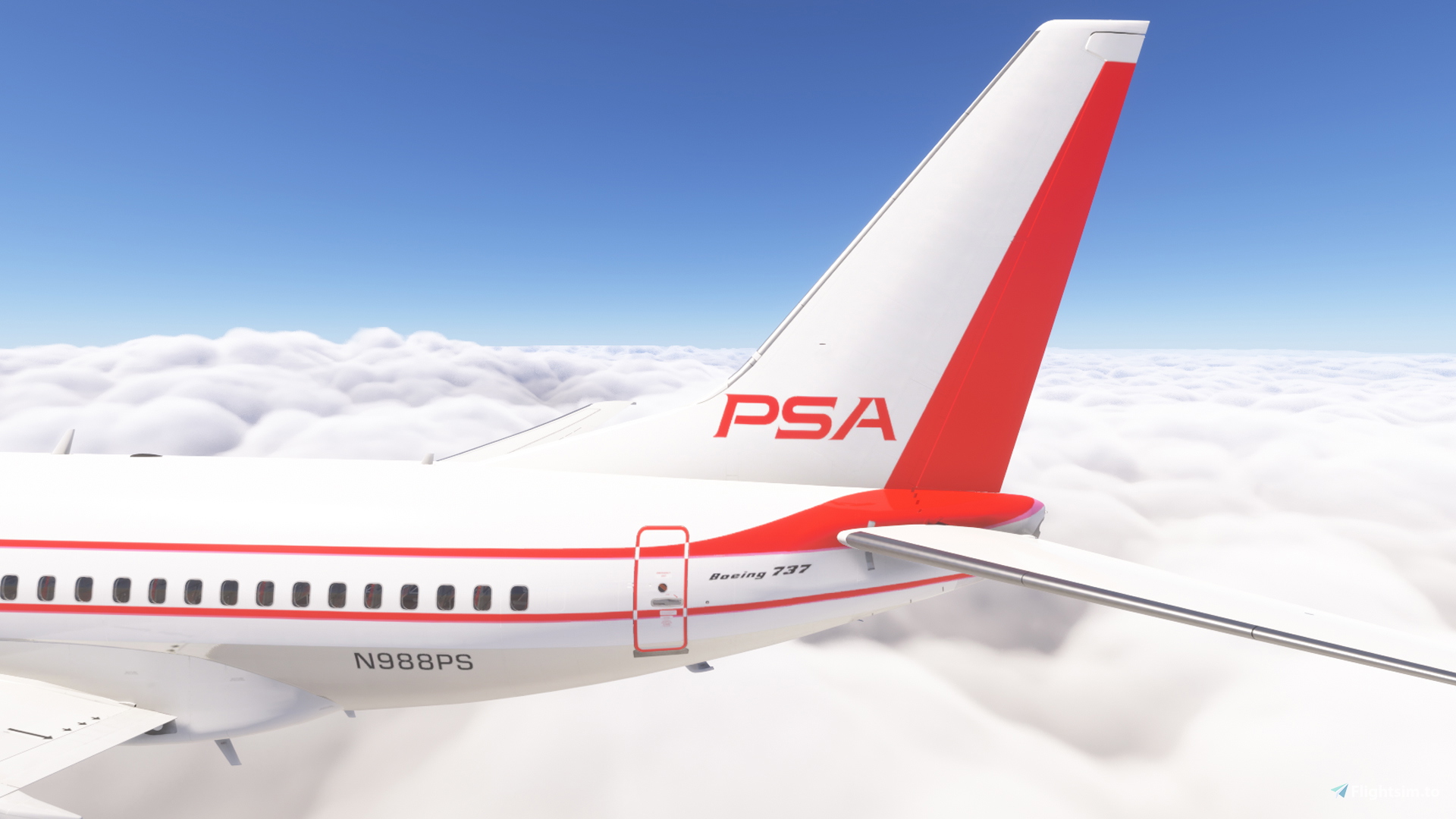 PMDG 737-600 w/ cabin PSA - Pacific Southwest Airlines (N988PS