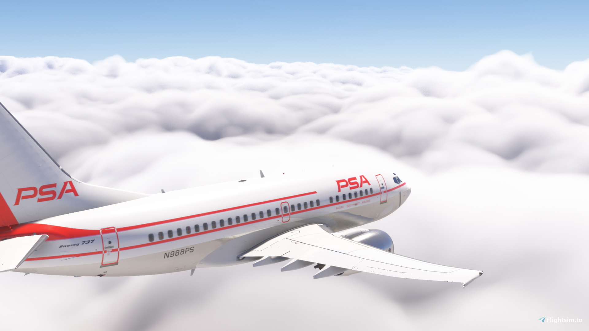 PMDG 737-600 w/ cabin PSA - Pacific Southwest Airlines (N988PS