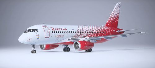 Sukhoi Superjet 100 SU95 Headwind Rossiya Airlines RA-89142 Gatchina (300th anniversary SPbGU)