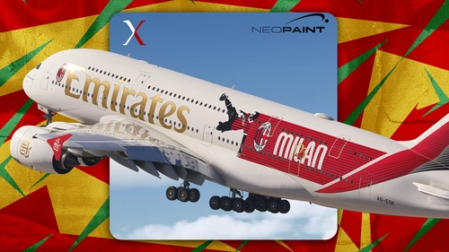 Emirates  A6-EOK (AC Milan 125th Anniversary) for FBW A380 | 8k