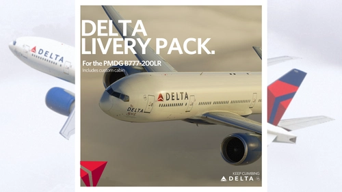 Delta Air Lines Livery Pack w/ Cabin | PMDG B777-200LR