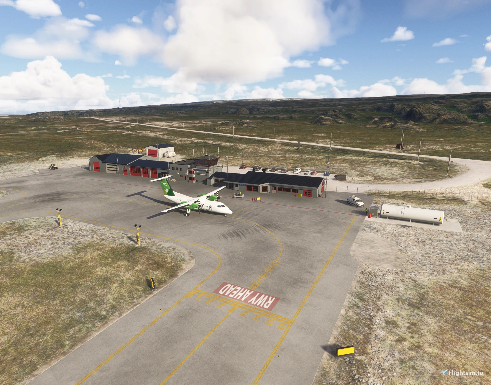 Berlevåg airport ramp and terminal