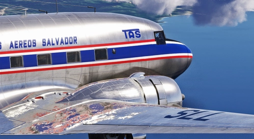 Douglas DC-3 - TAS  Transportes Aéreos Salvador