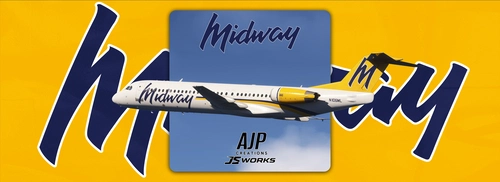 Midway Airlines - N106ML - JustFlight Fokker 100