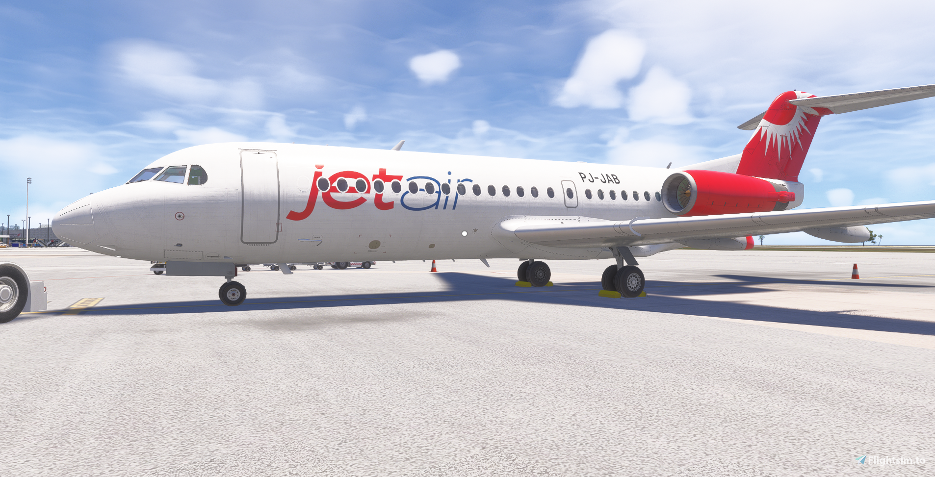 JetAir Caribbean PJ‑JAB - Just Flight F70 - Aircraft Liveries for