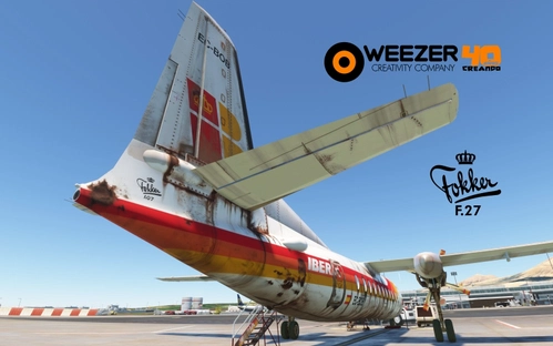 IBERIA Old 1977 - (4K Dirty Version) for the Fokker F27-Mk500