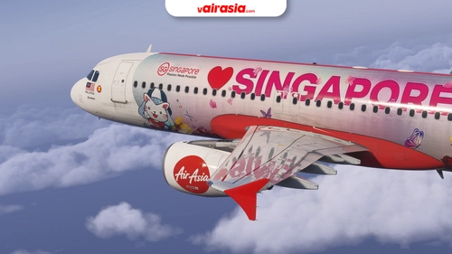AirAsia “❤️ Singapore” Livery | 9M-AHZ | Fenix A320