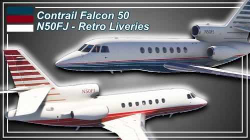 Contrail Falcon 50 - N50FJ Retro Liveries