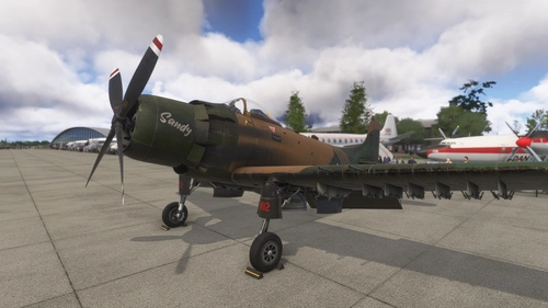 Douglas A-1 Skyraider ground handling enhancement