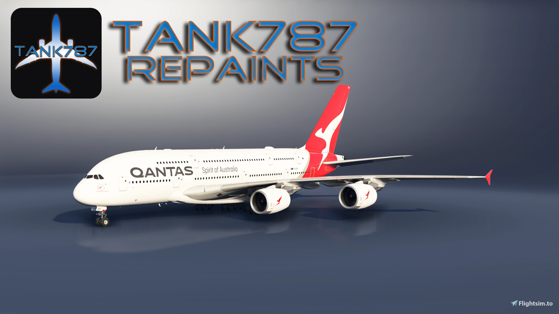 FlyByWire A380 | Qantas - VH-OQH Silver Roo [4K] - Image 1