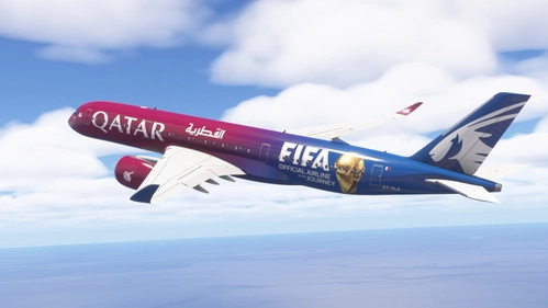 iniBuilds A350-900 | Qatar Airways A7-ALA | Fictional (FIFA World Cup 2026) | Requested