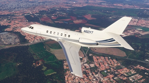 Contrail Falcon 50 Dreamline Aviation N50YT - 8K