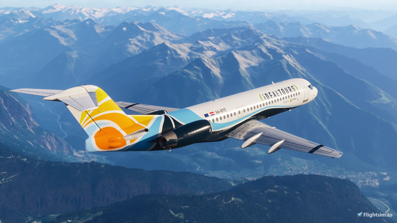 JustFlight Fokker F100 Trade Air | Croatia | iDEALTOURS Pack 