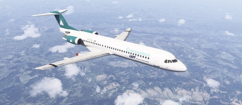Carpatair LOT YR-FKA Just Flight F100 - MSFS2020