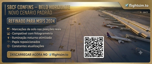 SBCF (Confins-MG): atualização do cenário padrão do MSFS2024