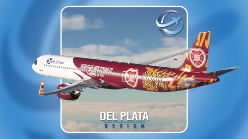FSLabs | Airbus A321NX | Air-Scotland | G-HMFC | "Heart of Midlothian FC"