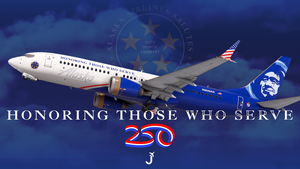 Alaska Airlines 'Honoring Those Who Serve' | w/Cabin | iFly 737 MAX 8 thumbnail 1