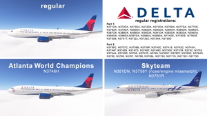 PMDG 737-800 /w cabin Delta Air Lines complete fleet (regular +  World Champions + Skyteam) thumbnail 7